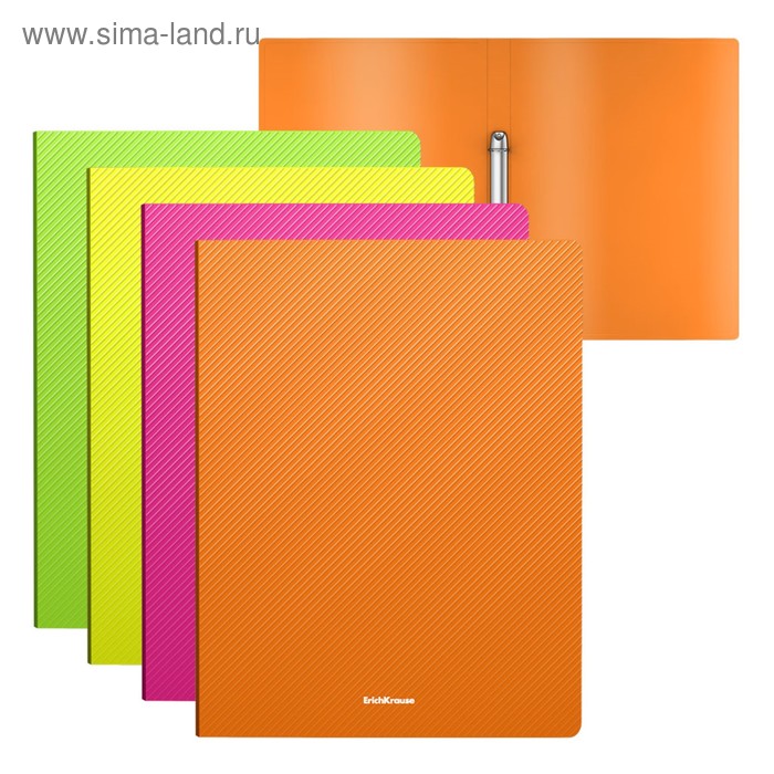Папка на 2 кольцах А4, ErichKrause Glance Neon, 24 мм, 500 мкм, неон, 4 вида, микс
Папка на 2 кольцах А4, ErichKrause Glance Neon, 24 мм, 500 мкм, неон, 4 вида, микс
