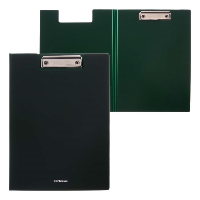 фото Папка-планшет erichkrause "matt classic", a4, 15 мм, 1300 мкм, с внутренним карманом, зеленая