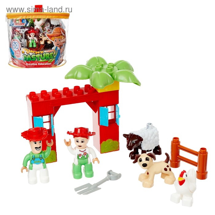 Конструктор блочный «Забавная ферма», 30 деталей
Конструктор блочный «Забавная ферма», 30 деталей