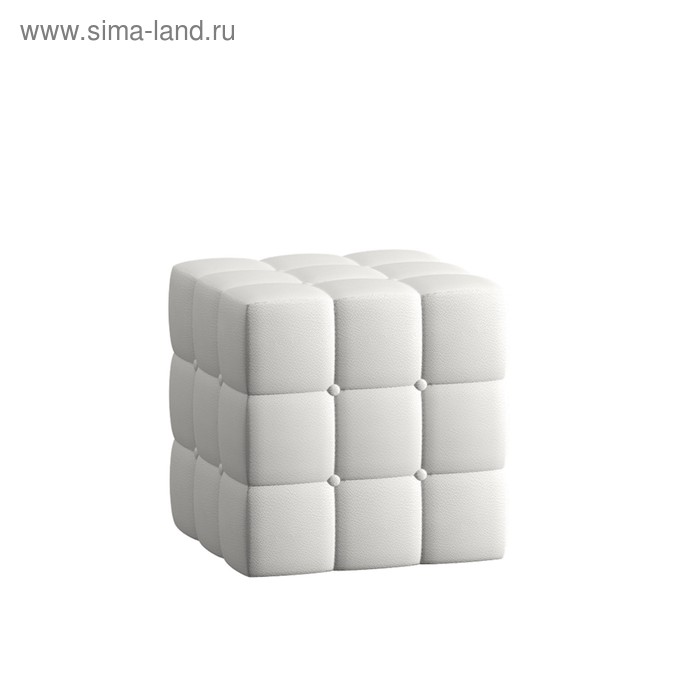 Пуф Камея 14.01, 450х450х470, Гранд белый кожзам 
Пуф Камея 14.01, 450х450х470, Гранд белый кожзам