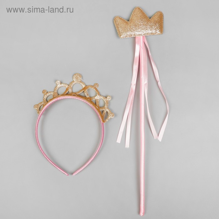 Карнавальный набор «Красотка», жезл, ободок, цвет золотой
Карнавальный набор «Красотка», жезл, ободок, цвет золотой