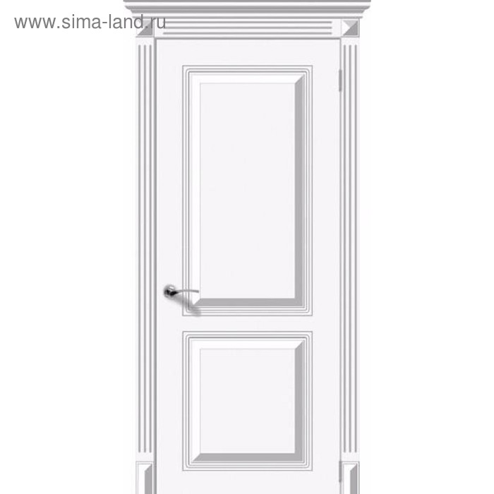 Дверное полотно «КВАДРО», глухое, 2000 × 700 мм, цвет эмаль белая