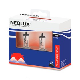 Лампа автомобильная NEOLUX Extra Light +50%, H4, 12 В, 60/55 Вт, набор 2 шт, N472EL-SCB
Лампа автомобильная NEOLUX Extra Light +50%, H4, 12 В, 60/55 Вт, набор 2 шт, N472EL-SCB