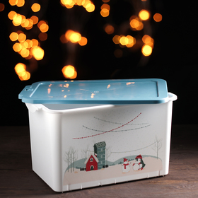 Контейнер для хранения с крышкой Christmas, 15 л, 40,8×25,5×23 см, цвет васильковый
Контейнер для хранения с крышкой Christmas, 15 л, 40,8×25,5×23 см, цвет васильковый
