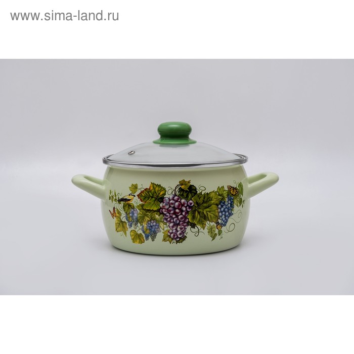 Кастрюля с крышкой «Виноград» 5.3 л
Кастрюля с крышкой «Виноград» 5.3 л