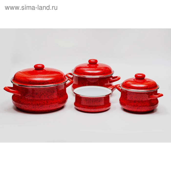 Набор посуды «Рубин», 2.5/3.5/5.5 л + ковш 1.5 л в подарок
Набор посуды «Рубин», 2.5/3.5/5.5 л + ковш 1.5 л в подарок
