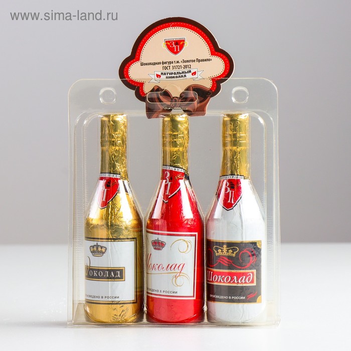 Подарочный набор из тёмного шоколада "Бутылочки", 120 г 
Подарочный набор из тёмного шоколада "Бутылочки", 120 г