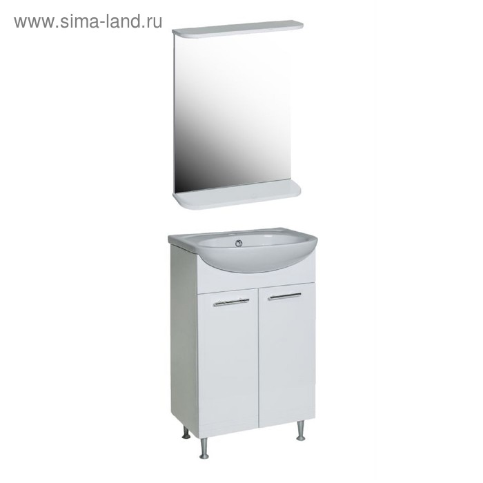 Комплект мебели Лотос-Классик 55: тумба с раковиной + зеркало
Комплект мебели Лотос-Классик 55: тумба с раковиной + зеркало