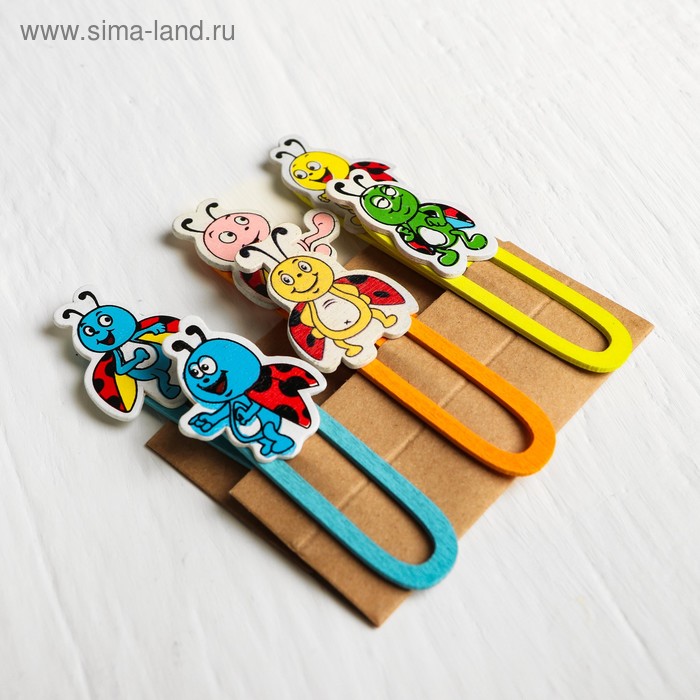 Набор декоративных скрепок «Божьи коровки» набор 6 шт. 
Набор декоративных скрепок «Божьи коровки» набор 6 шт.