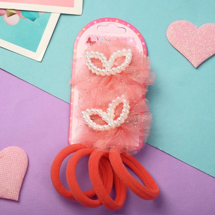 фото Набор для волос "очаровашка" (2 зажима, 4 резинки) ушки