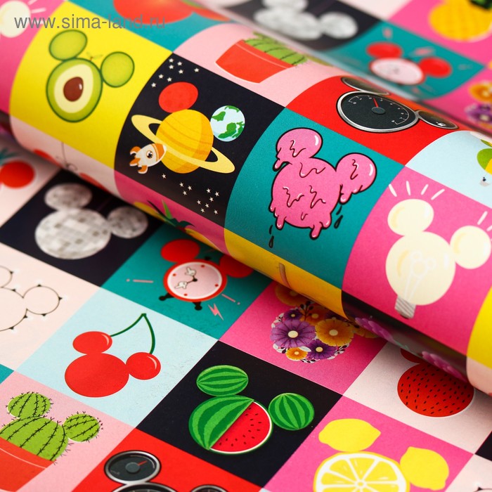 Бумага упаковочная 70х100 см, Микки Маус
Бумага упаковочная 70х100 см, Микки Маус