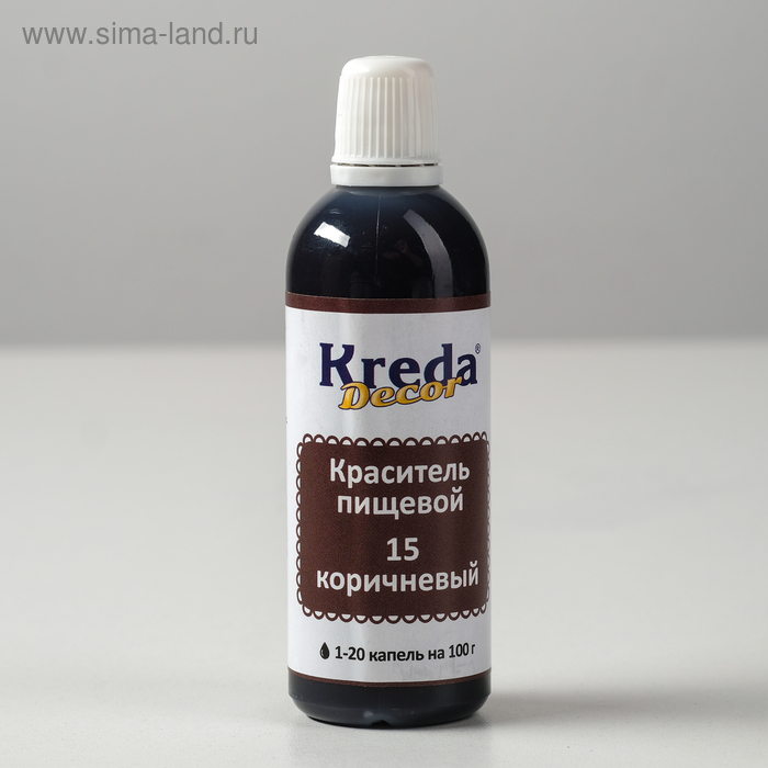 Краситель пищевой кондитерский гелевый Kreda Decor, коричневый, 90 г
Краситель пищевой кондитерский гелевый Kreda Decor, коричневый, 90 г