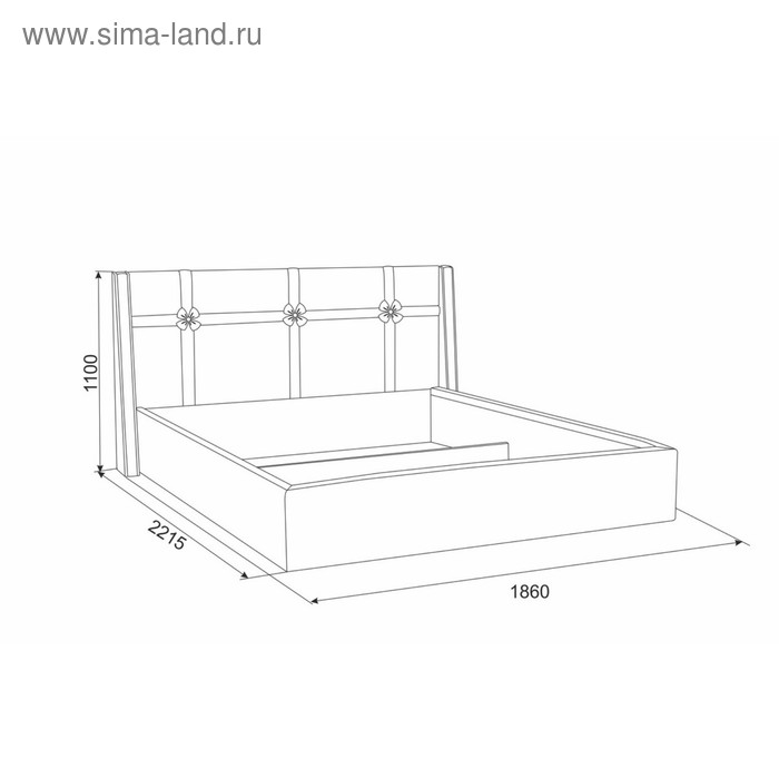 фото Каркас кровати джулия, 1600х2000, какао велюр мебельсон