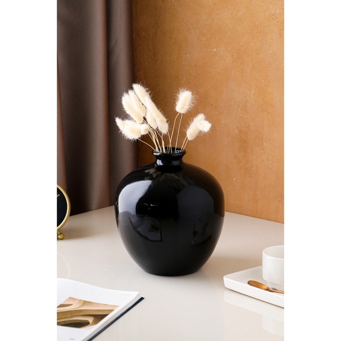 Ваза керамическая "Милита", настольная, черная, 21 см
Ваза керамическая "Милита", настольная, черная, 21 см
