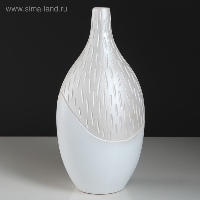 Ваза керамическая "Рафина", настольная, цвет серебристый, 39 см 
Ваза керамическая "Рафина", настольная, цвет серебристый, 39 см