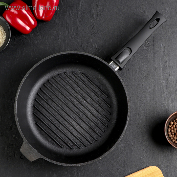 Сковорода-гриль, d=28 см, съёмная ручка
Сковорода-гриль, d=28 см, съёмная ручка