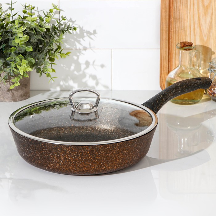 Сковорода литая, d=24 см, стеклянная крышка, индукция, антипригарное покрытие, цвет коричневый
Сковорода литая, d=24 см, стеклянная крышка, индукция, антипригарное покрытие, цвет коричневый