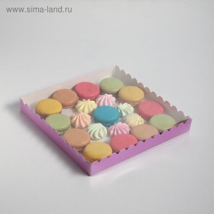 Коробочка для печенья с PVC крышкой, сиреневая, 25 х 25 х 3 см
Коробочка для печенья с PVC крышкой, сиреневая, 25 х 25 х 3 см