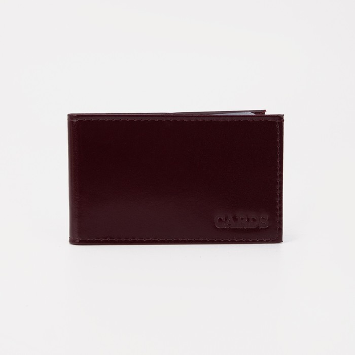 Визитница, 18 карт, цвет бордовый
Визитница, 18 карт, цвет бордовый