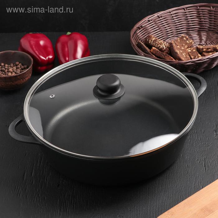 Жаровня «Классик», 5,5 л, d=32 см, стеклянная крышка, антипригарное покрытие
Жаровня «Классик», 5,5 л, d=32 см, стеклянная крышка, антипригарное покрытие