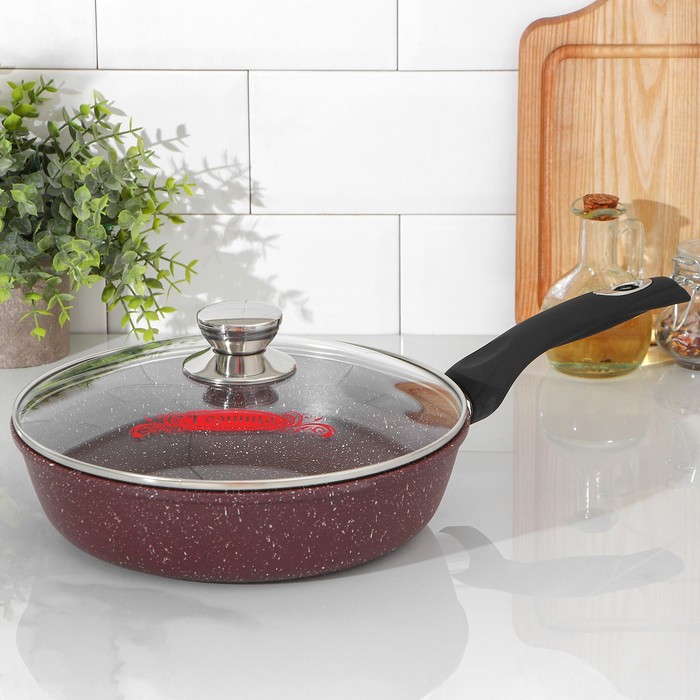 Сковородка «Шоколад», d=26, h=7 см, пластиковая ручка, стеклянная крышка, антипригарное покрытие, цвет коричневый
Сковородка «Шоколад», d=26, h=7 см, пластиковая ручка, стеклянная крышка, антипригарное покрытие, цвет коричневый