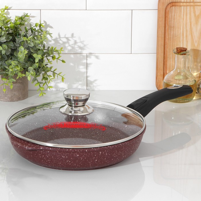 Сковородка «Шоколад», 26×5,5 см, съёмная ручка, стеклянная крышка, антипригарное покрытие, цвет коричневый
Сковородка «Шоколад», 26×5,5 см, съёмная ручка, стеклянная крышка, антипригарное покрытие, цвет коричневый