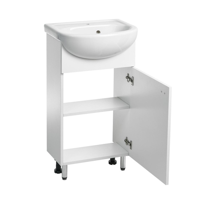 фото Комплект мебели: тумба "вега 45" + раковина "элегия 45", 47 х 37,5 х 85 см клик мебель