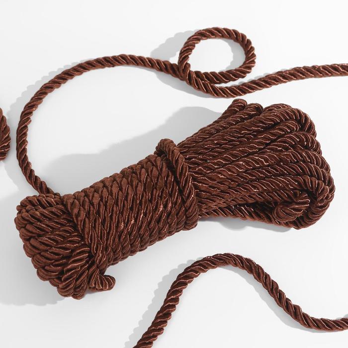 Шнур витой, d = 8 мм, 10 ± 1 м, цвет коричневый
Шнур витой, d = 8 мм, 10 ± 1 м, цвет коричневый