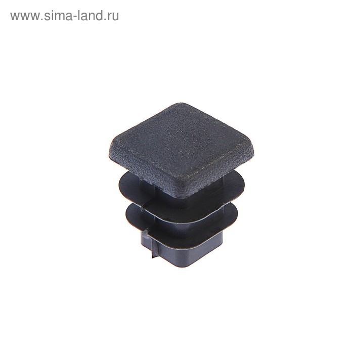 Заглушка для труб квадратная, 20х20 мм, черная