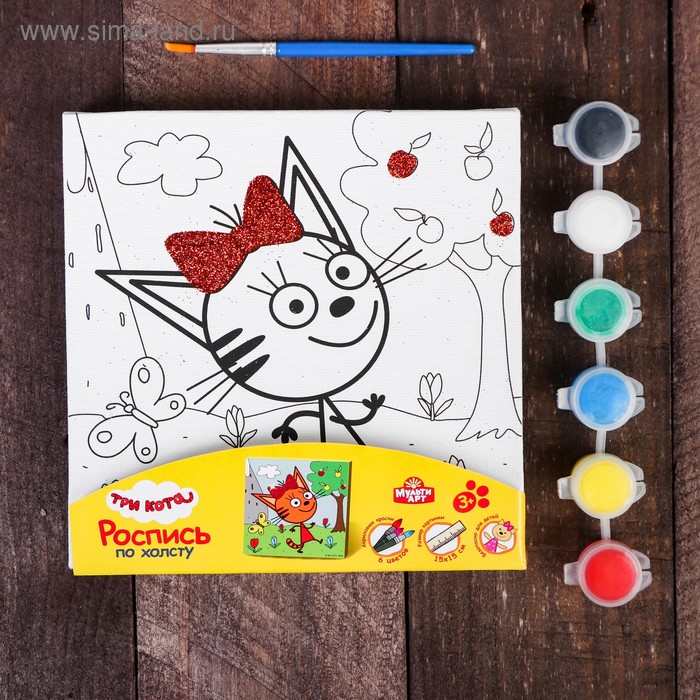 Холст для росписи «Три кота. Карамелька» с глиттером, 15×15 см
Холст для росписи «Три кота. Карамелька» с глиттером, 15×15 см