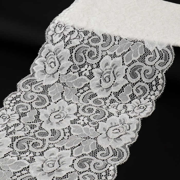 Кружево эластичное, 180 мм × 2,7 ± 0,5 м, цвет молочный
Кружево эластичное, 180 мм × 2,7 ± 0,5 м, цвет молочный