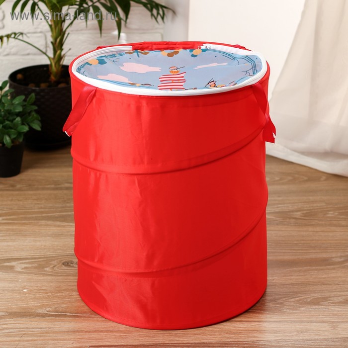 фото Корзина для игрушек "пираты" 35×35×45 см