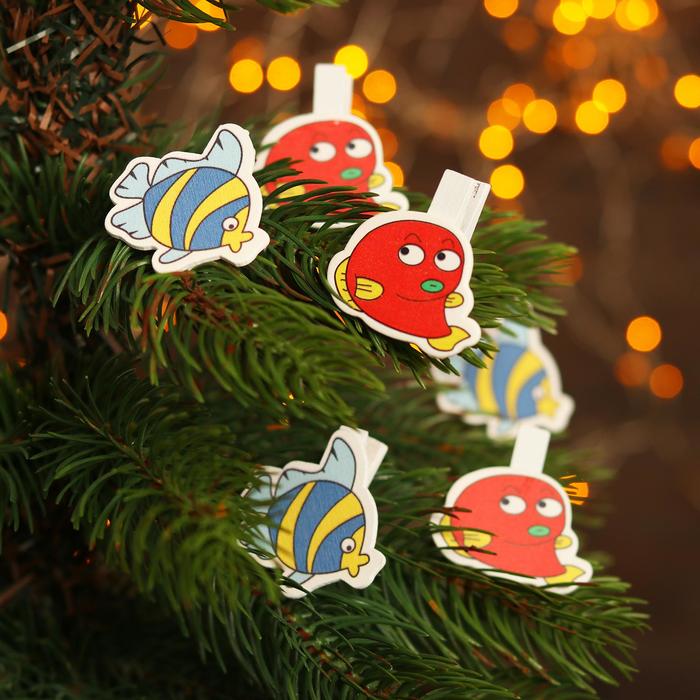 Набор декоративных прищепок «Рыбки» 1×12×13 см
Набор декоративных прищепок «Рыбки» 1×12×13 см