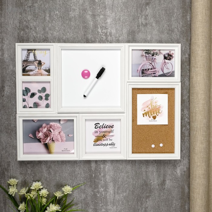 Фоторамка на 5 ф 10х10,13х13,10х15,13х18см бел.магн.доск.19х19см+пробка 21,5х14см 37х52,5см
Фоторамка на 5 ф 10х10,13х13,10х15,13х18см бел.магн.доск.19х19см+пробка 21,5х14см 37х52,5см