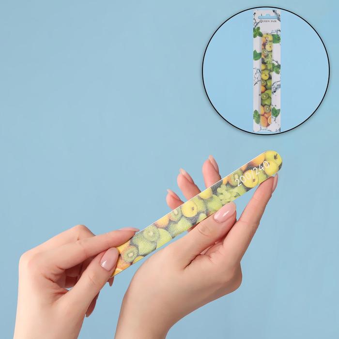 Пилка-наждак «Fruit», на блистере, абразивность 200/240, 18 см
Пилка-наждак «Fruit», на блистере, абразивность 200/240, 18 см