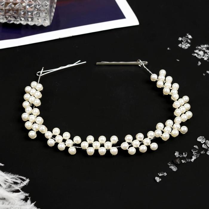 Аксессуар для волос "Моника" (на невидимках) 20 см дорожка из бусин, серебро
Аксессуар для волос "Моника" (на невидимках) 20 см дорожка из бусин, серебро