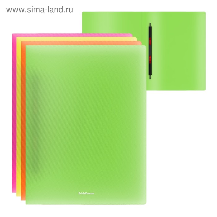 Папка с пружинным скоросшивателем А4, 500 мкм, корешок 17 мм, Erich Krause Diagonal Neon, до 150 листов, микс
Папка с пружинным скоросшивателем А4, 500 мкм, корешок 17 мм, Erich Krause Diagonal Neon, до 150 листов, микс