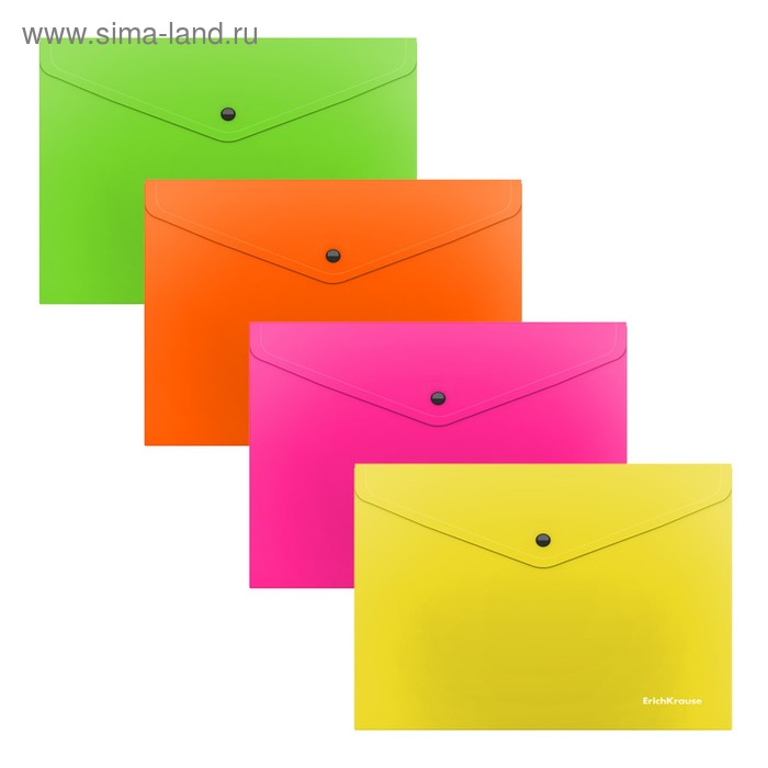 Папка-конверт на кнопке А5+ (239х189 мм), 180 мкм, ErichKrause Glossy Neon, глянцевая, полупрозрачная, микс
Папка-конверт на кнопке А5+ (239х189 мм), 180 мкм, ErichKrause Glossy Neon, глянцевая, полупрозрачная, микс