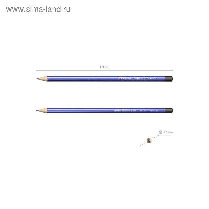 Карандаш чернографитный 2Н, 2.2 мм, ErichKrause Grafica 100, шестигранный, из отборной древесины
Карандаш чернографитный 2Н, 2.2 мм, ErichKrause Grafica 100, шестигранный, из отборной древесины