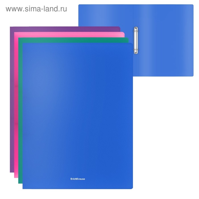 Папка на 2 кольцах А4, ErichKrause Diagonal Vivid, 24 мм, 500 мкм, 4 вида, микс
Папка на 2 кольцах А4, ErichKrause Diagonal Vivid, 24 мм, 500 мкм, 4 вида, микс