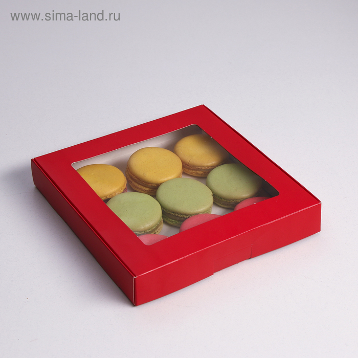 Коробка самосборная, с окном, красная, 19 х 19 х 3 см
Коробка самосборная, с окном, красная, 19 х 19 х 3 см