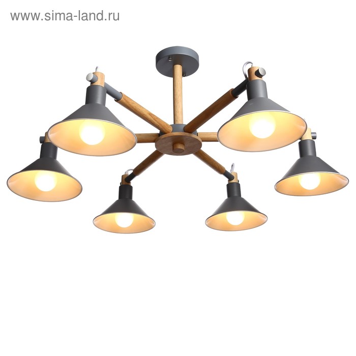 Люстра "Леона" 6х40Вт E27 серый 75,5х75,5х38,5 см.
Люстра "Леона" 6х40Вт E27 серый 75,5х75,5х38,5 см.