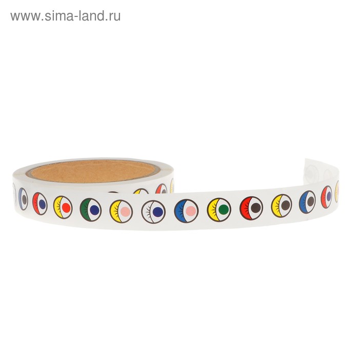 Глазки - наклейки в рулоне "Кругляши" 825 шт., цвета МИКС
Глазки - наклейки в рулоне "Кругляши" 825 шт., цвета МИКС