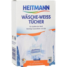

Отбеливающие салфетки для белого белья Heitmann, 20 шт.