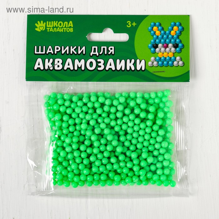Шарики для аквамозаики, набор 500 шт, цвет неоновый зелёный
Шарики для аквамозаики, набор 500 шт, цвет неоновый зелёный