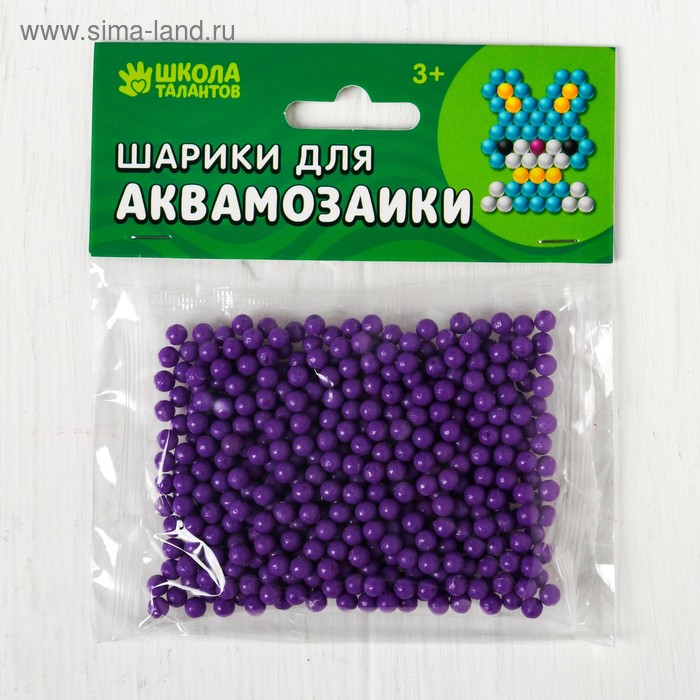 Шарики для аквамозаики, набор 500 шт, цвет фиолетовый 
Шарики для аквамозаики, набор 500 шт, цвет фиолетовый