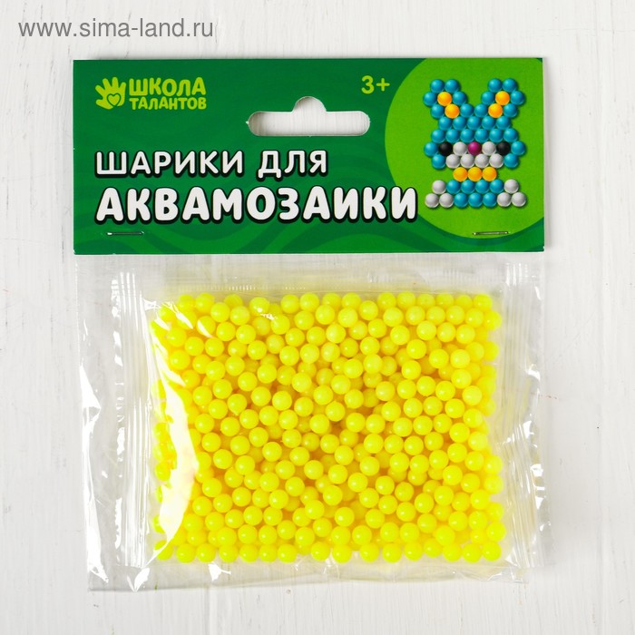 Шарики для аквамозаики, набор 500 шт, цвет жёлтый
Шарики для аквамозаики, набор 500 шт, цвет жёлтый