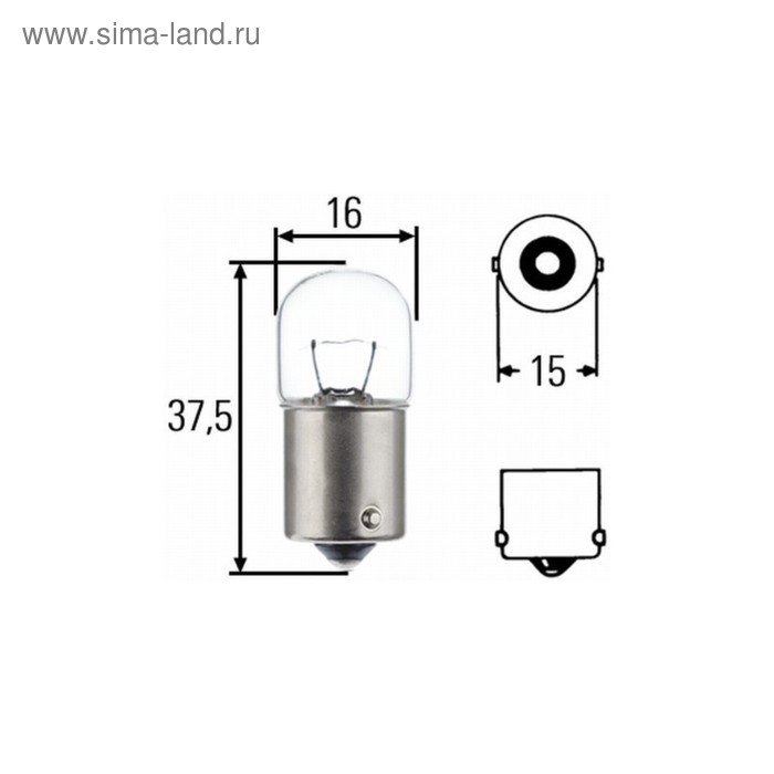Лампа автомобильная Hella Long Life, R5W, 12 В, 5 Вт, 8GA 002 071-351
Лампа автомобильная Hella Long Life, R5W, 12 В, 5 Вт, 8GA 002 071-351