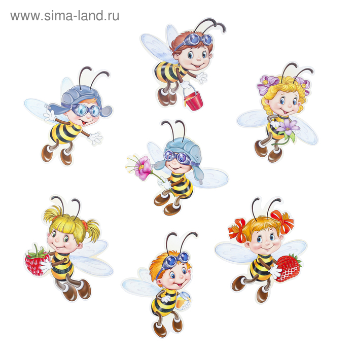 Набор украшений на скотче "Пчёлки" 7 шт., 15 х 15 см 
Набор украшений на скотче "Пчёлки" 7 шт., 15 х 15 см