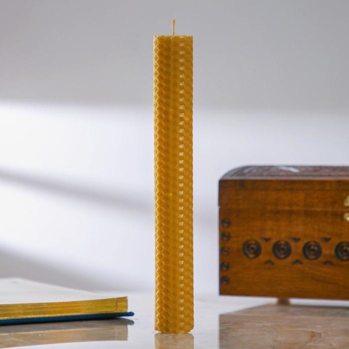 Свеча из вощины с розой, 2,2×21 см
Свеча из вощины с розой, 2,2×21 см